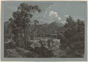 Fossen nær Schladming i Steiermark av Josef Rebell