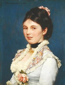 Portrett av en dame av Josef Scheurenberg