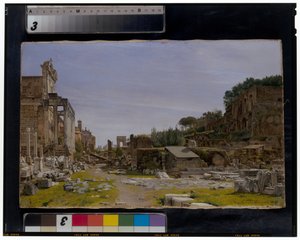 To utsikter over Forum Romanum av Josef Theodor Hansen
