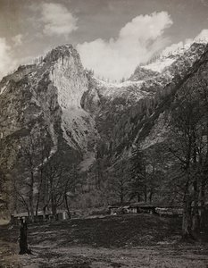Album "Min verdenskrig - minner om den sørvestlige fronten i Kärnten, Italia, Trentino-Alto Adige) 31/03/1915-12/11/ 1918 - Josef Zohles Vienna ": krigssone i Lesachtal (s/hv)