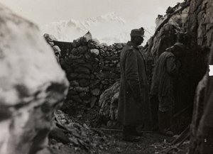 Album "Min verdenskrig - minner fra den sørvestlige fronten i Kärnten, Italia, Trentino-Alto Adige) 31/03/1915-12/11/ 1918 - Josef Zohles Vienna ": soldater i skyttergravene (f. av Josef Zohles