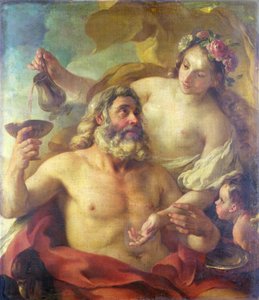 Jupiter, Hebe og Cupid av Joseph-Marie the Elder Vien