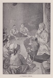 En tyrkisk skole (litho) av Joseph (after) Finnemore