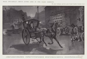 Hvordan Piccadilly Circus ser ut tidlig om morgenen (litho) av Joseph (after) Finnemore