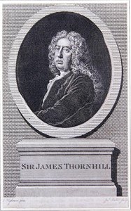 Sir James Thornhill (gravering) av Joseph (after) Highmore