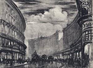 Regent's Quadrant (litho) av Joseph (after) Pennell