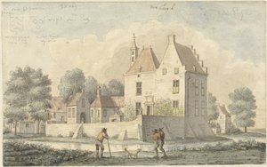 Castle De Eng ved Vleuten av Joseph Adolf Schmetterling