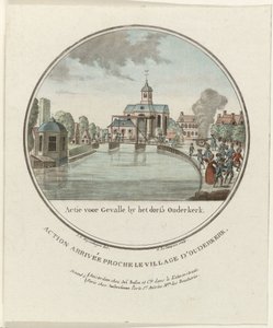 Angrep ved Ouderkerk aan de Amstel, 1787 Action for Gevalle av dorß Ouderkerk / Action arrivée proche le village d