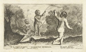 Barn som flyr drager Iuventus gloriosa (tittel på objekt) av Joseph Antoine Cochet