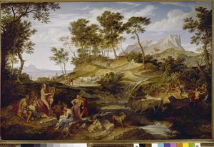 Apollo blant de tessaliske hyrdene. (olje på lerret av Joseph Anton Koch