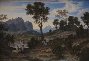 Landskap fra Civitella nær Olevano av Joseph Anton Koch