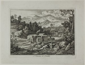 Klosteret San Francesco di Civitella i Sabine-fjellene av Joseph Anton Koch