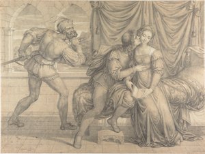Paolo og Francesca, overrasket av Gianciotto Malatesta, 1809.