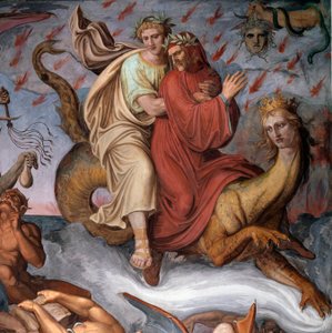 Helvete fra Dantes guddommelige komedie - Detalj - Fresco