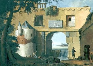Ruiner i et italiensk landskap