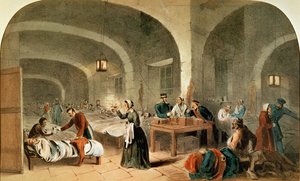 Skisse av en avdeling ved sykehuset i Scutari, ca. 1856