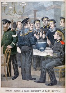 Russiske marinesoldater spiser paiki i Paris, 1900