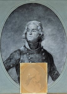 Portrett av general Louis Lazare Hoche (1768-1797) Nedenfor, portrett av Anarchasis Cloots (1755-1794), stedfortreder ved nasjonalkonvensjonen. Tegning av Joseph Boze (1744/1745-1826) 1700-tallet. Versailles, Lambinet museum av Joseph Boze