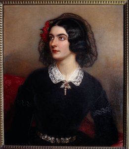 Portrett av Lola Montes eller Montez (olje på lerret) av Joseph Carl Stieler