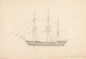 Lord Craven's Yacht, 23. juli 1817 av Joseph Cartwright