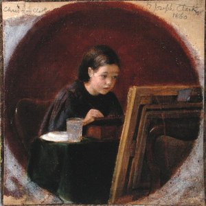 Portrett av Christina Mary Clark, ca. 1860 (olje på lerret) av Joseph Clark