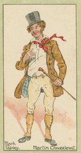 Mark Tapley, Martin Chuzzlewit (fargelitografi) av Joseph Clayton (1856-1937) (after) Clarke