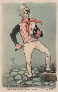 Sam Weller, Pickwick Papers (farge litho)