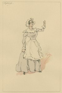 Hortense, ca. 1920-tallet (penn og blekk med wc på papir) av Joseph Clayton Clarke
