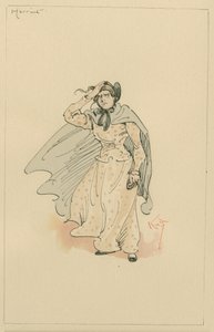 Miss Harriet Carker, ca. 1920-tallet (penn og blekk med wc på papir) av Joseph Clayton Clarke