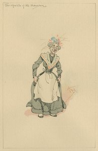 The Hostess of the Mansion, ca. 1920-tallet (penn og blekk med wc på papir) av Joseph Clayton Clarke