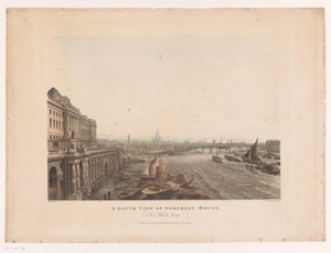 Utsikt over Somerset House og Themsen fra sør En sørlig utsikt over Somerset House, fra Waterloo Bridge (tittel på objekt)