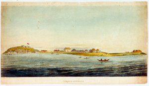 Island of Goree (farget akvatint) av Joseph Constantine Stadler
