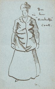 Auntie Bee In her Rashelfe Coat (penn og blekk) av Joseph Crawhall