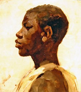 Head of a Negro (olje på lerret)