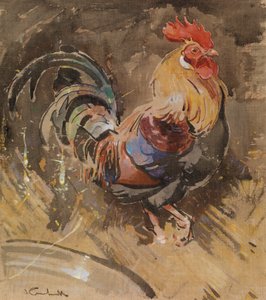 Minorca-hanen (gouache på lin) av Joseph Crawhall