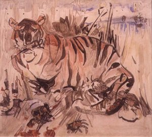 Tiger (akvarell på papir)
