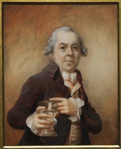 Portrett av en mann som holder et glass av Joseph Daniel