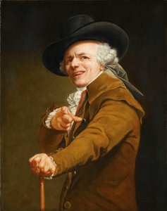 Selvportrett av kunstneren i skikkelse av en spotter, ca. 1793.