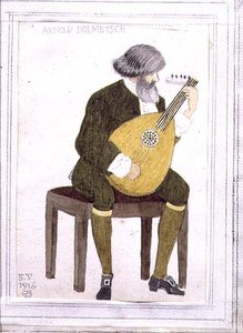 Portrett av Arnold Dolmetsch av Joseph Edward Southall