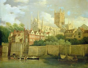 En utsikt over Worcester Cathedral fra sørvest
