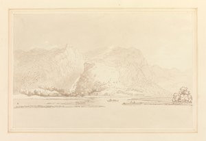 Lodore Cottage steiner og faller av Joseph Farington