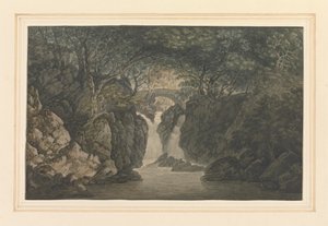 Nedre foss Rydal av Joseph Farington
