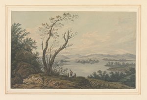 Utsikt over Windermere med utsikt til Great Island av Joseph Farington