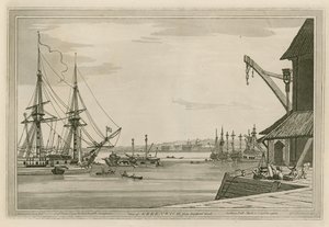 Utsikt over Greenwich fra Deptford Yard