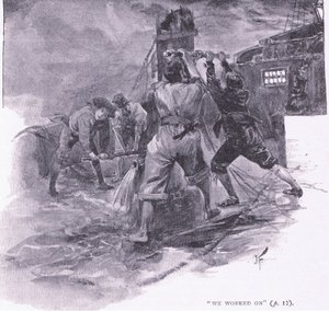 Han jobber på (litho) av Joseph Finnemore