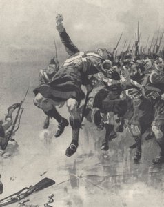 Skotske tropper (litho) av Joseph Finnemore