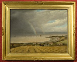 En utsikt fra Portishead mot Wales (olje på lerret) av Joseph Francis Walker