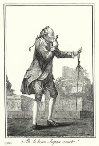 Ah! Det vakre korte skjørtet (gravering) av Joseph Franz von (after) Goez