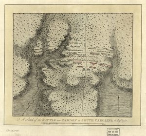 Kamp nær Camden i South Carolina