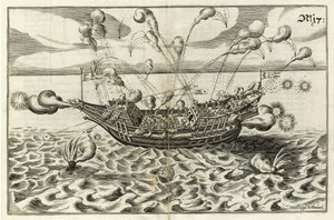 Illustrasjon fra Naval Architecture von J. Furttenbach av Joseph Furttenbach